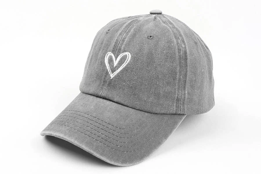 Vintage Heart Denim Baseball Hat